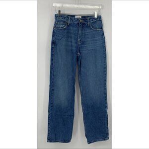 Frame Boyfriend jeans denim medium wash denim blue wide straight leg women 24